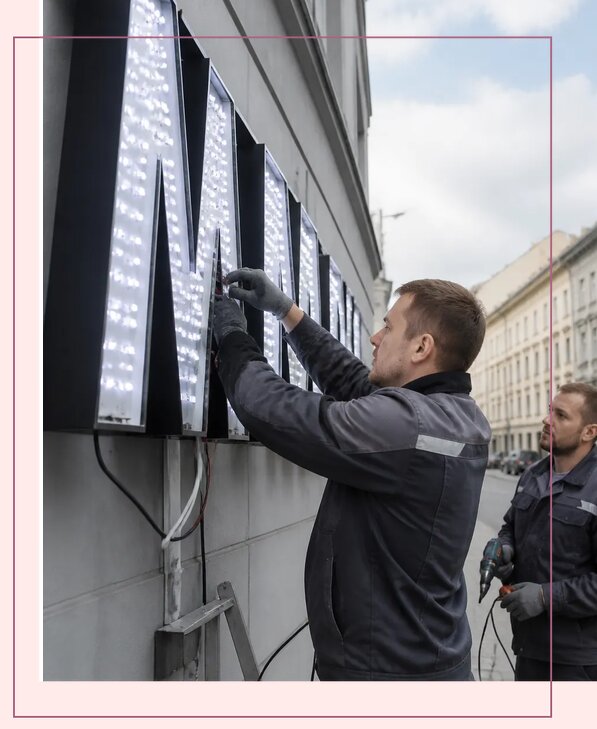 Изготовление и монтаж светодиодных LED вывесок в Тынде